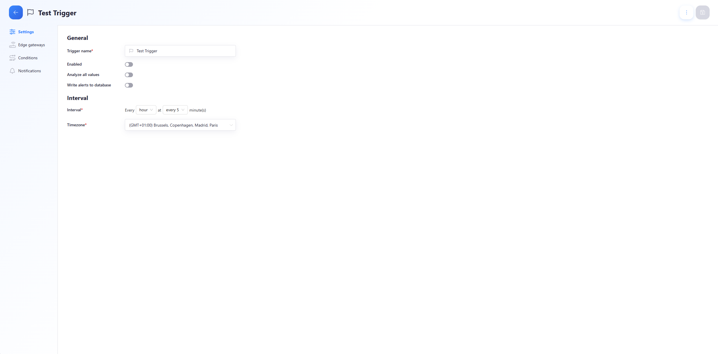 Settings Example