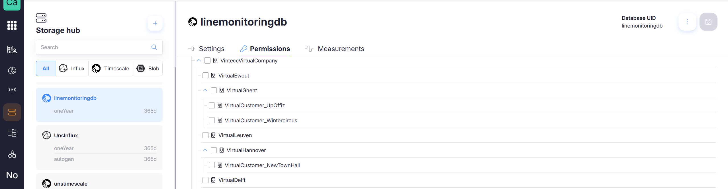 Storage Hub Permissions