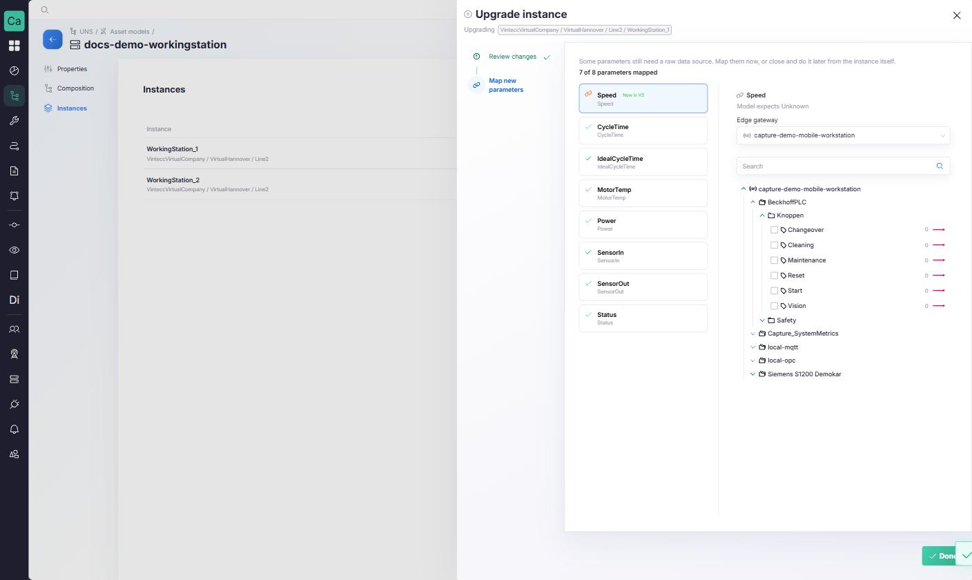 Mapping parameters to raw data sources