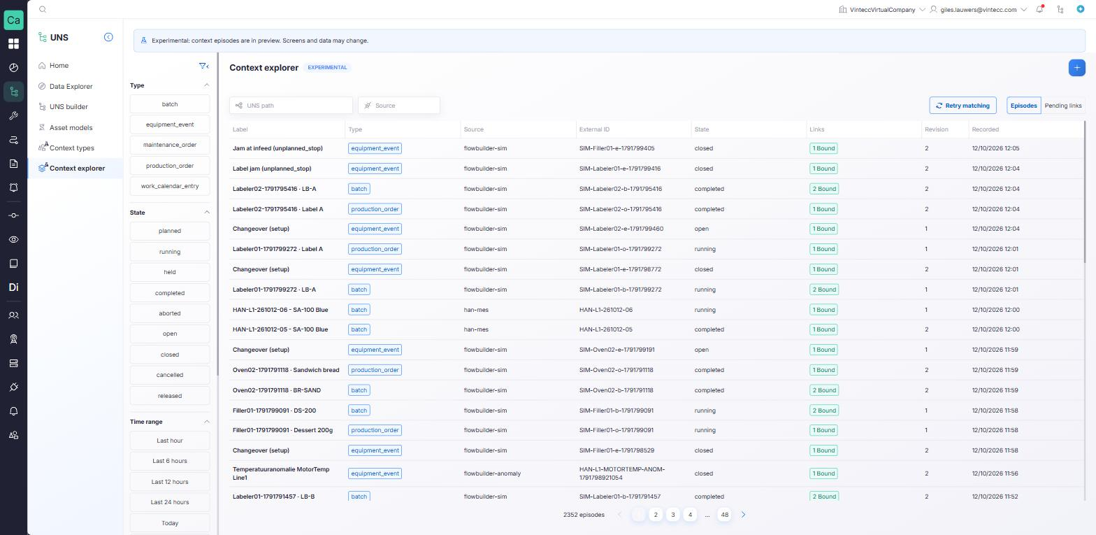 The Context explorer